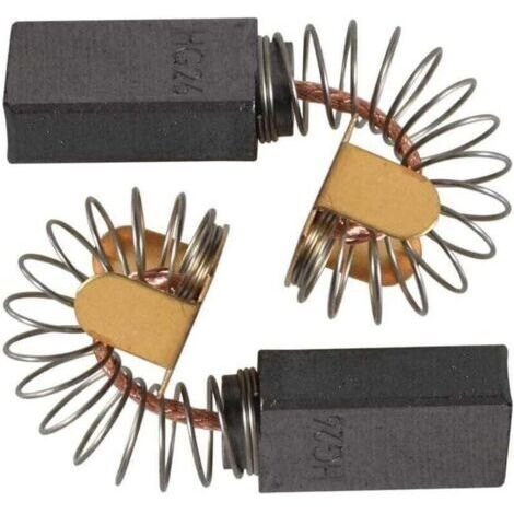Jeu de balais de charbon de rechange (2 pièces) pour Bosch 1619X08020, 1619X07410, 1619X01351, 2610320391 et scies circulaires Skil HD77 - S77