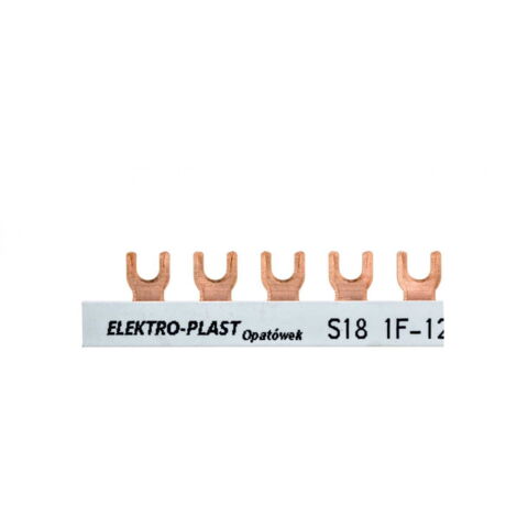 Jeu de barres de connexion 1P 63A 12mm2 fourche (18 modules) 1F S18 1F-10 45.308