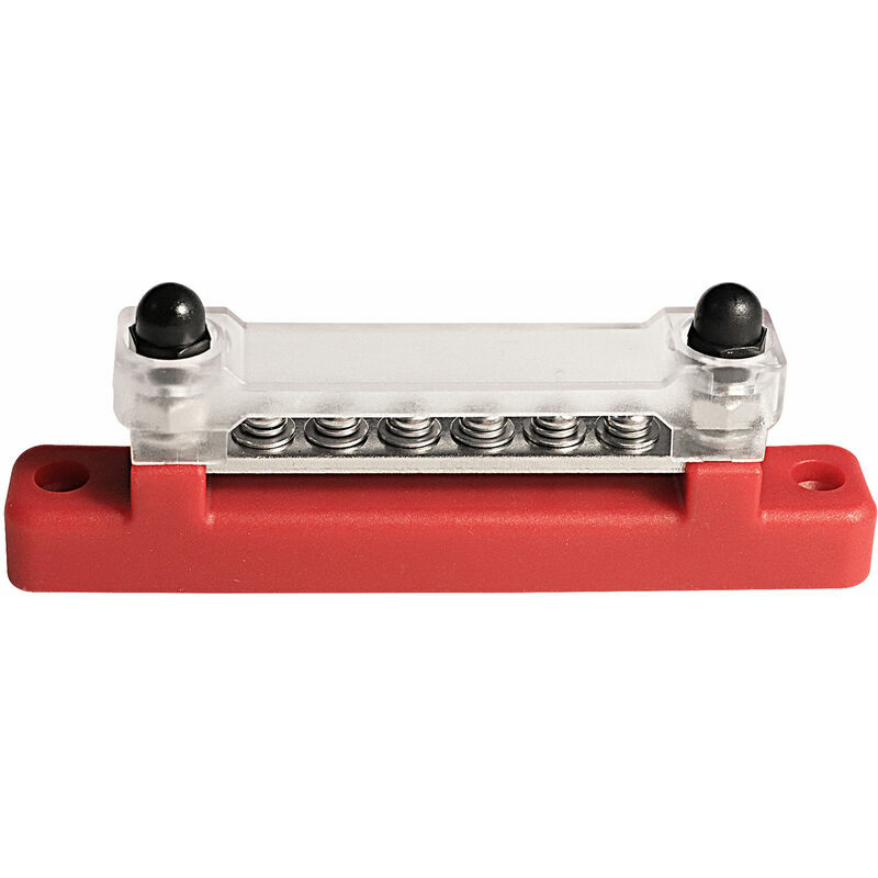 Csparkv - Jeu de barres rouge à une rangée à 6 bornes 150A avec couvercle pour rv