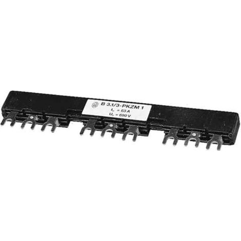 Jeu de barres triphasé pour 3 PKZ0 +contact auxiliaire EATON B3.1/3-PKZ0