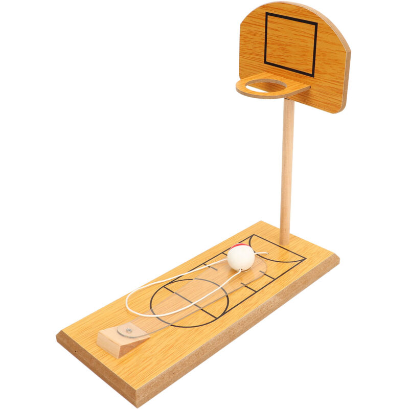 Jeu de Basketball de Bureau en Bois pour Enfants - Panier de Tir à Doigts, Idéal pour Interaction Parent-Enfant