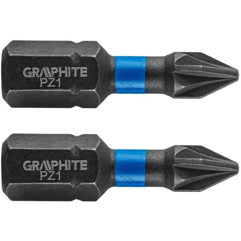 Jeu de bits Graphite PZ1 métallique 25 mm acier
