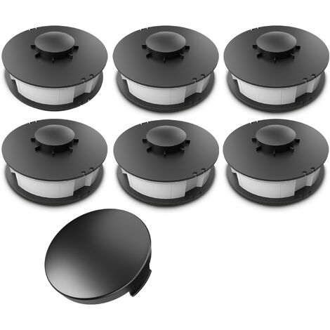 Jeu de bobines de coupe-herbe, 6 pièces, bobines de fil, adaptables à la tondeuse à gazon électrique ALDI Gardenline GLR 450 451 452 453 454