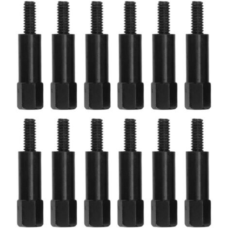 Jeu de Boulons Hexagonaux Noirs pour Moteurs Ford SB 260 289 302 351W - 12 Pièces