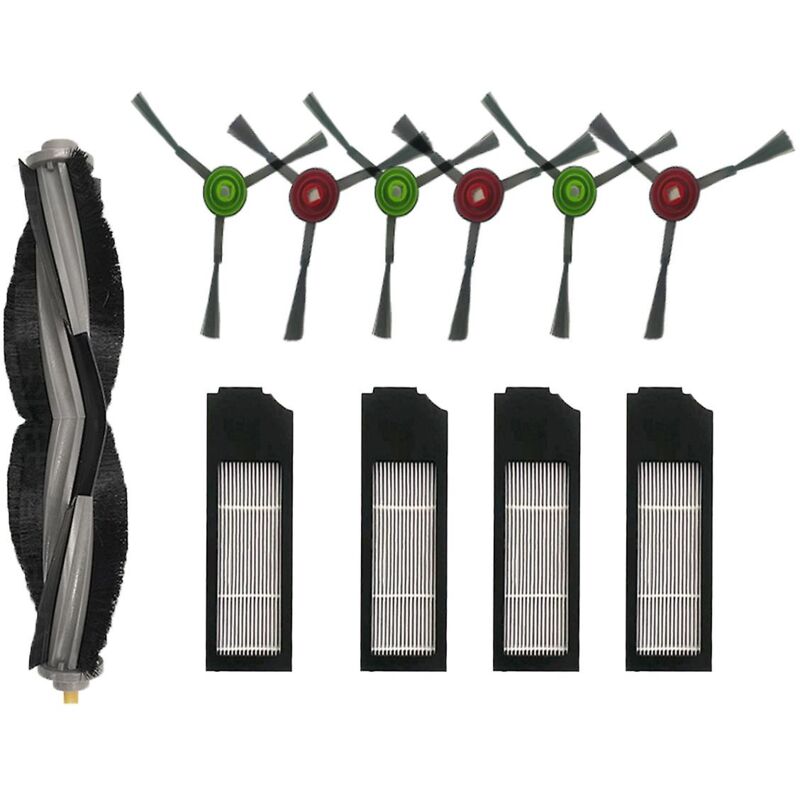 Jeu de brosses latérales principales de filtre Hepa pour Ecovacs T10/t10 Turbo