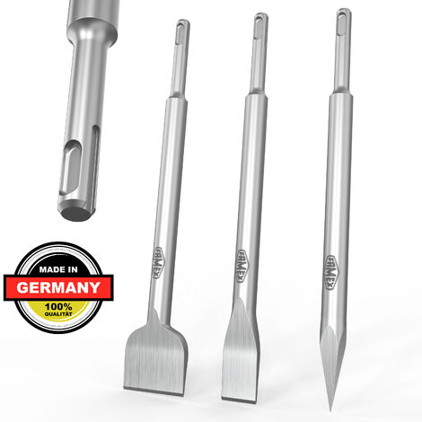 Jeu de burin SDS Plus -  plat pointu - burin à carrelage - de fabrication allemande - FAMEX 8385-3