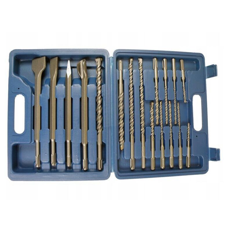 Zestaw dłut i wierteł 17ele.