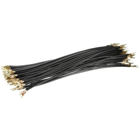 Jeu de câble de pontage diam. 6 mm² avec cosse à fourche de chaque côté