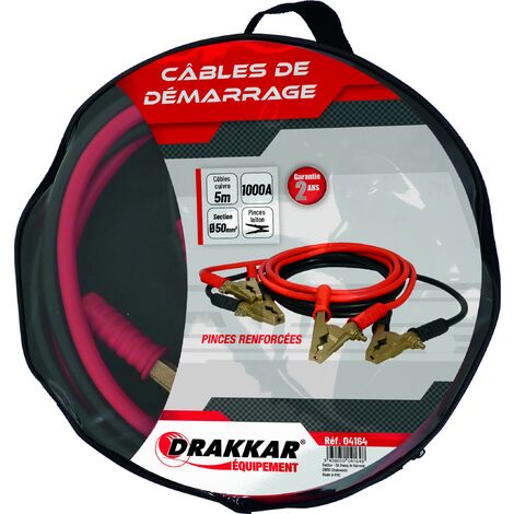 Jeu de cables de démarrage pinces bronze renforcées 1200 Ampères - S04164