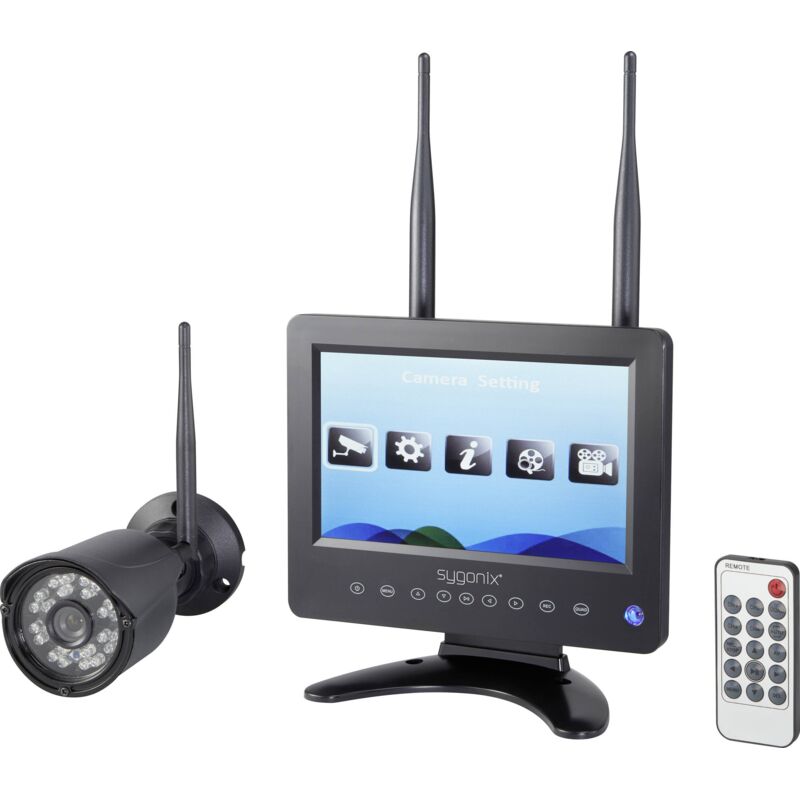 Set pour caméra de surveillance Sygonix SY-4548736 4 canaux avec 1 caméra 1280 x 720 pixels 2.4 GHz