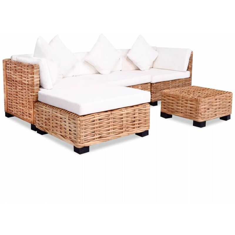 Jeu de canapes 14 pcs Rotin naturel