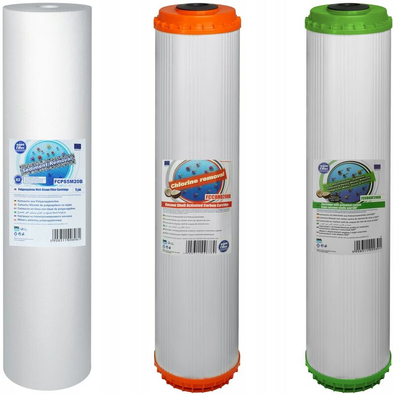 Viva - Jeu de cartouches Aquafilter FCCBHD20BB FCCBKDF20BB FCPS20M20B 3 pièces