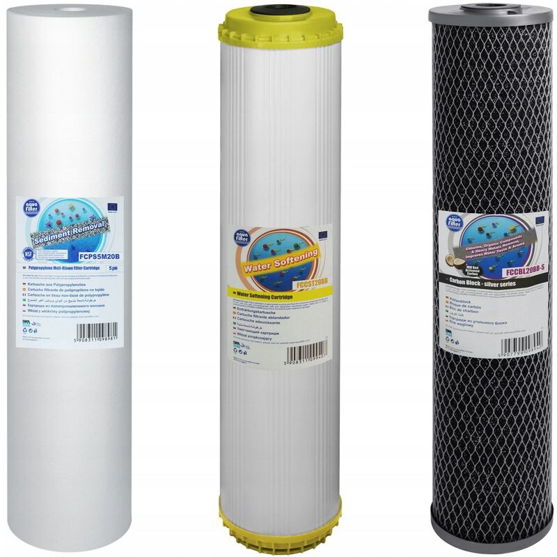 Viva - Jeu de cartouches Aquafilter FCPS20M20B FCCST20BB FCCBL20BB-S 3 pièces