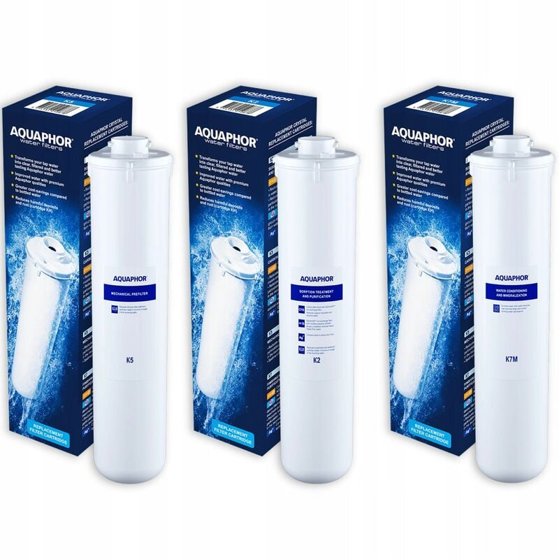 Viva - Jeu de cartouches Aquaphor K5, K2, K7M - K1-05, K1-02, K1-07M, 3 pièces