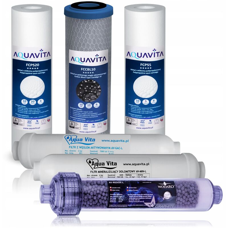 Jeu de cartouches Aquavita SRO7R 6 pièces