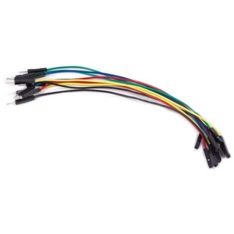 Jeu De C,bles De Raccordement - 1 Broche Male/ Femelle - 5 9'' (15 Cm) - 10 Pcs