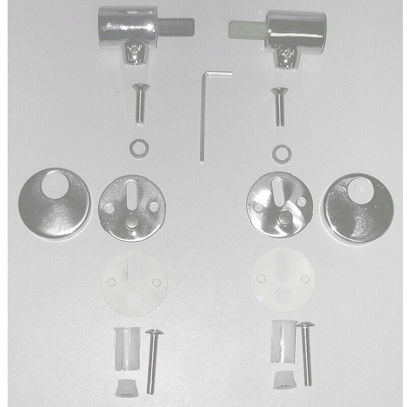 Jacob Delafon - Jeu de charnières ETA028-CP pour Ove, Odeon, Panache et Odeon Up siège compact avec coussin de