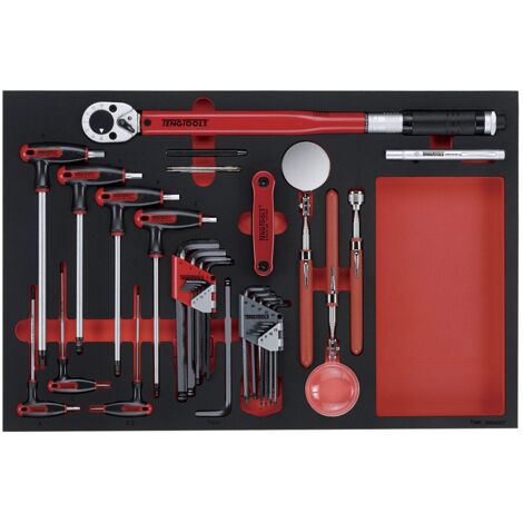 Jeu de clé et set d'inspection Foam4x4 tray 17 pièces Teng Tools TTEX17