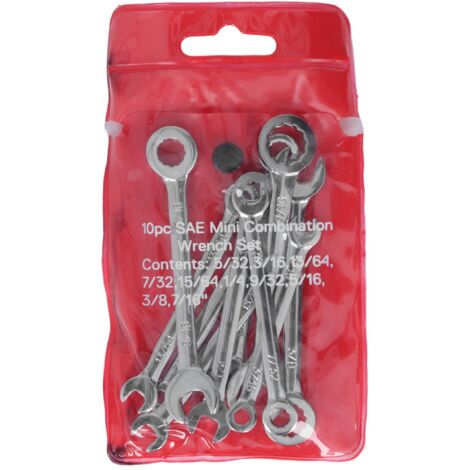 Jeu de clés 10 pièces, Mini outil combiné Flexible en acier au Chrome Vanadium