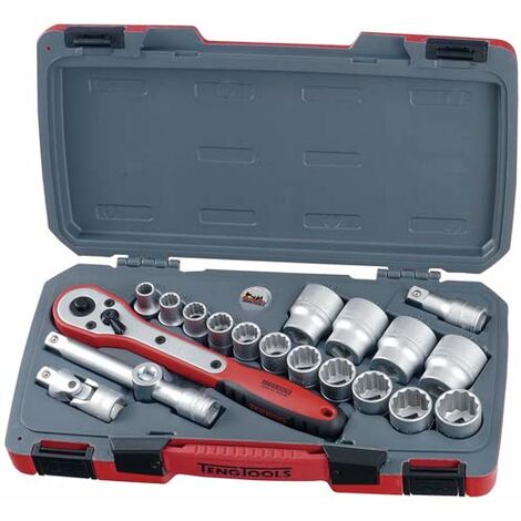 Jeu de clés à douille, 1/2 pouce, T1220AF, 20 pièces  TENGTOOLS 172470106