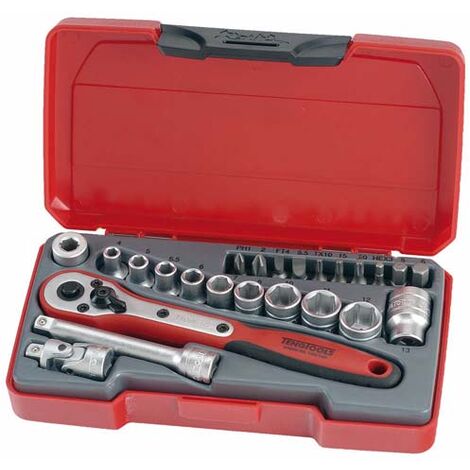 Jeu de clés à douille, 1/4, T1424, 24 pièces TENGTOOLS 167920107