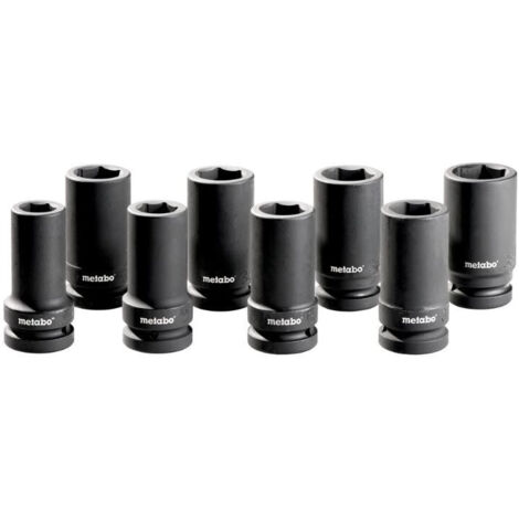 Jeu de clés à douille 1 METABO 628835000 - Anti-choc - 8 pièces