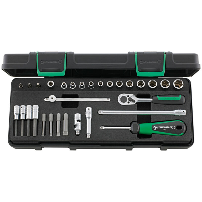 Coffret de douilles 1/4" 30 pièces 40/23/7 Stahlwille