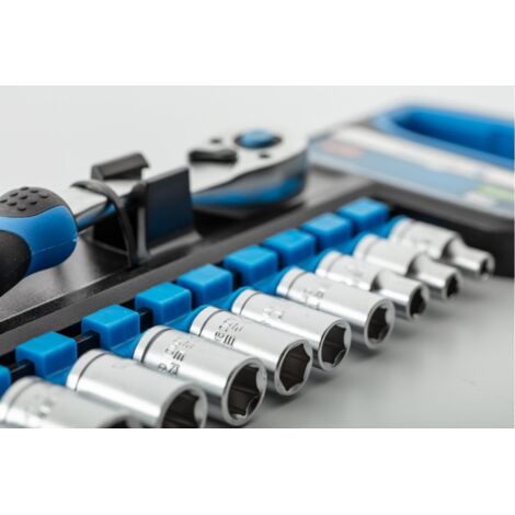 Jeu de clés à douille Hogert HT1R334 1/4'' 11 unités