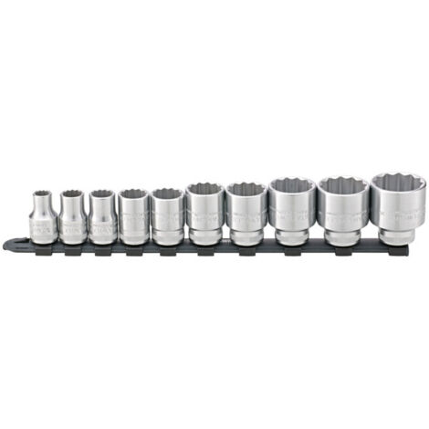 Jeu de clés à douilles Stahlwille 1/2 avec barre de clips 10-32 mm 10 pièces