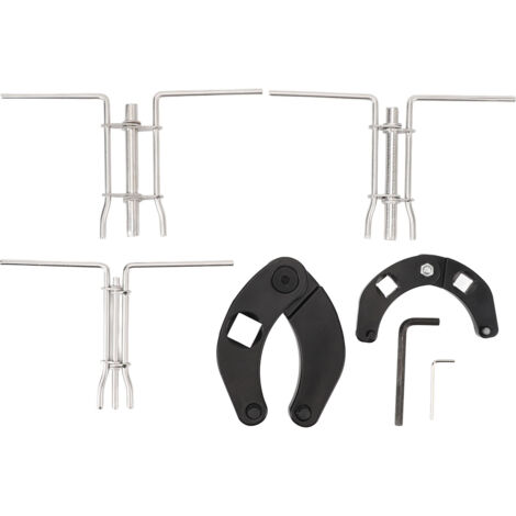 Jeu de Clés à écrou de Presse-étoupe en Acier pour Cylindre Hydraulique, Kit d'outils pour Grandes et Petites Clés, 1266 7463, Compatible avec, Jeu de Cylindres, Couleurs.