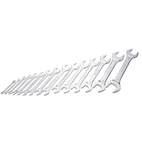 Jeu de clés à fourche 15 pièces en Acier chrome vanadium ( Prix pour 1 )