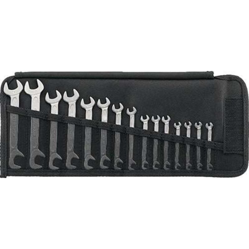 96400651 12/15 pc Jeu de clés plates doubles 15 pièces Ouverture de clé (métrique) 3.2 - 14 mm - Stahlwille