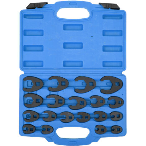 Jeu de clés à pied d'oie, 19 pièces, métrique, 832mm/0,31,3 pouces, en acier CrMo, avec bote à outils, outil manuel