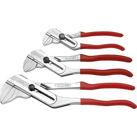 Jeu de clés à pince VBW® « PowerGRIP », 3 pcs, longueur 180, 250, 300 mm