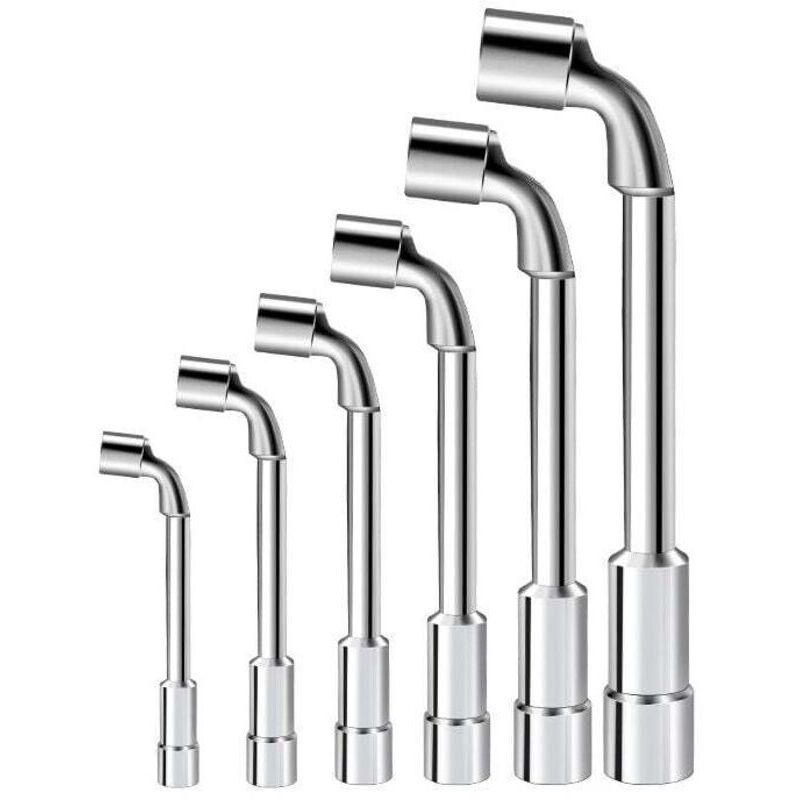 Lauwexe - 6 pièces clés à pipe débouchées en l 7/8/9/10/11/12 mm pour réparations, canalisations, entretien de vélos et de voitures