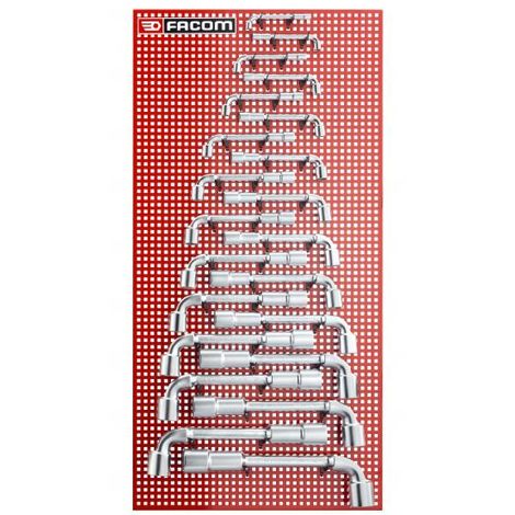 Fischer Darex 810912 Module de rangement comprenant 9 clés à pipe à  débouchées, Noir