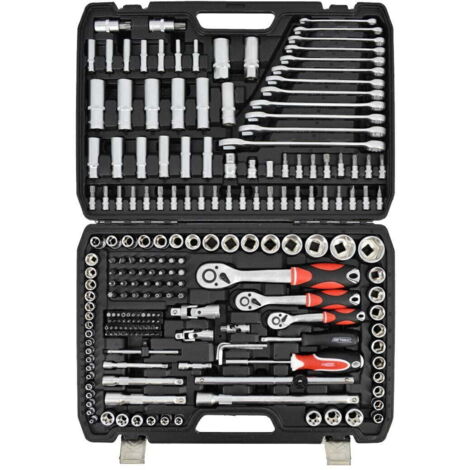 JEU DE CLÉS AWTOOLS 216 pièces 1/2""/3/8""/1/4"" BLACK LINE
