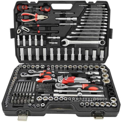 JEU DE CLÉS AWTOOLS 225 pièces 1/2""/3/8""/1/4"" LIGNE NOIRE
