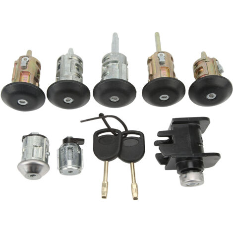 Jeu de clés de cylindre de serrure de voiture, avec serrures à carburant pour capot de porte d'allumage, remplacement 4425134 pour TRANSIT CONNECT 2002 – 2007