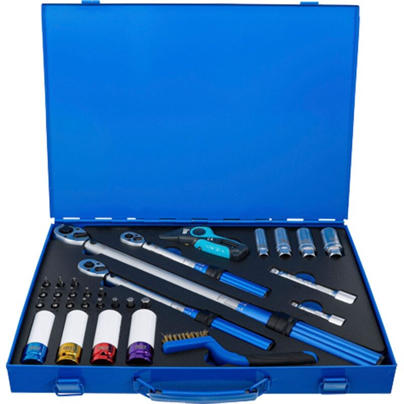 Jeu de clés dynamométrique 6,3 mm (1/4'), 10 mm (3/8'), 12,5 mm (1/2') 31 pièces