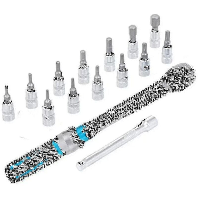 Fei Yu - Jeu de clés dynamométriques à cliquet 15 pièces Boîte à outils de maintenance d'outils Ensemble multifonction Jeu de clés dynamométriques Mu
