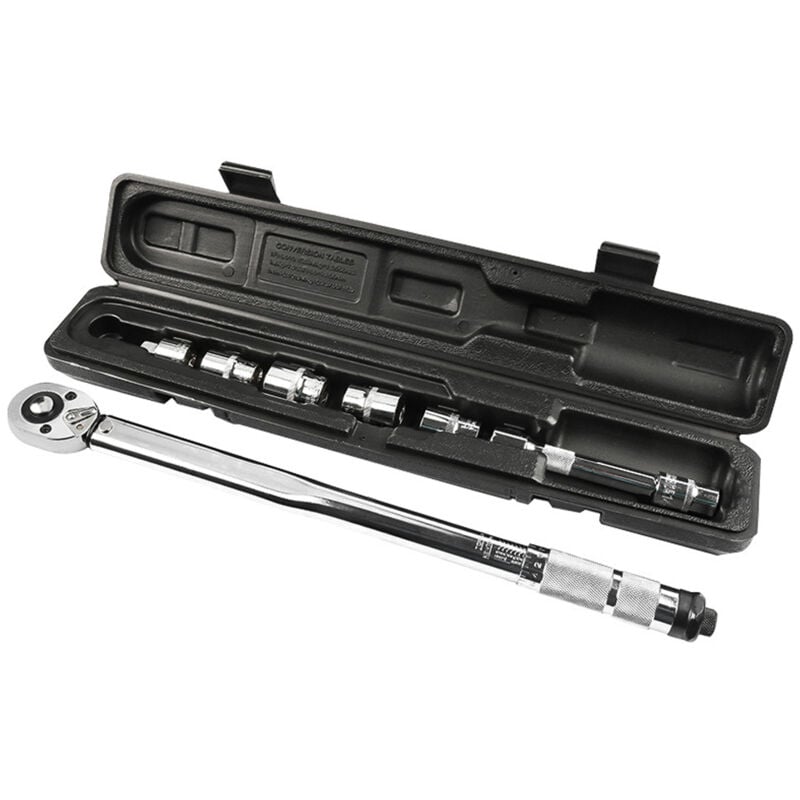 Jeu de clés dynamométriques réglables 1/2" 3/8" Kit de clés à molette 28-210 N.m Outil à main Accessoire de réparation de vélo moto voiture