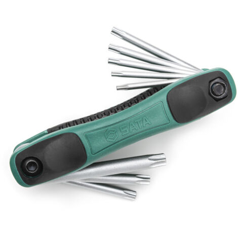Jeu de clés hexagonales Torx pliables, 8 pices, T9-T40