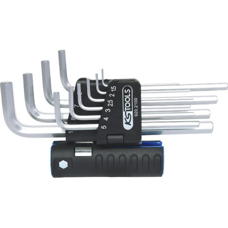 Jeu de clés mâles 6 pans 3 en 1,10 pcs longue