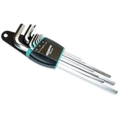 Jeu de cles males 6 pans allen btr metriques 1.5 à 10 mm - 9 pcs