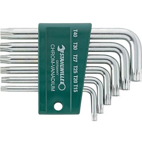 Jeu de clés mâles coudées Torx 10766-9 - composition T8-T9-T10-T15-T20-T25-T27-T30-T40 - STAHLWILLE EDUARD WILLE GMBH &CO.KG