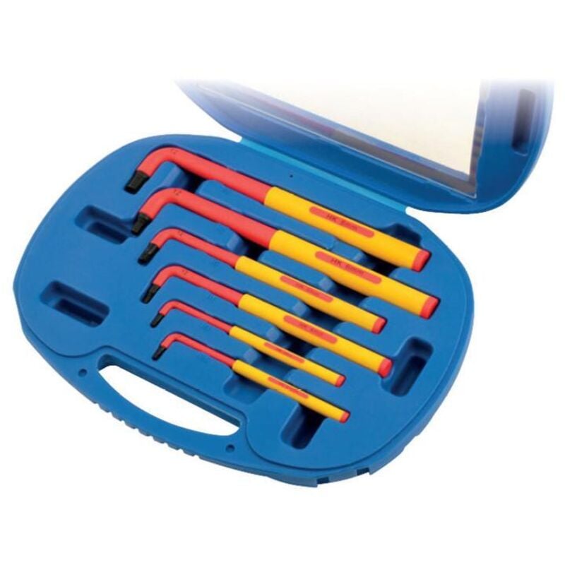 Jeu de cles males metriques allen 6 pans isolees 1000v vde