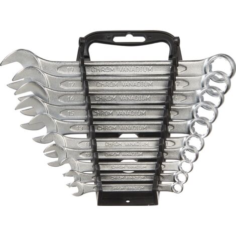 Jeu de clés mixtes 10 pcs. ouverture de clé 6-19 mm acier
