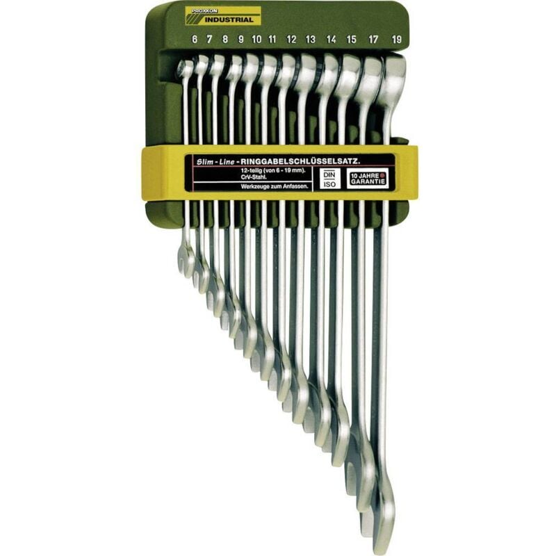 Proxxon - Industrial 23820 Jeu de clés mixtes 12 pièces Ouverture de clé (métrique) 6 - 19 mm