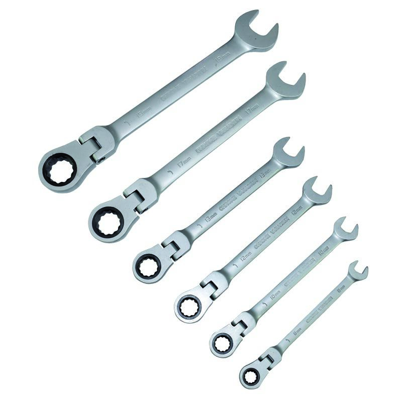 Jeu de clés à cliquet articulées 8, 10, 12, 13, 17, 19 mm - Idrhaus